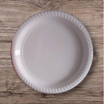 чиния 23 (кръгла, бяла, СРЕДНА-Ф23см), 12р/пакет