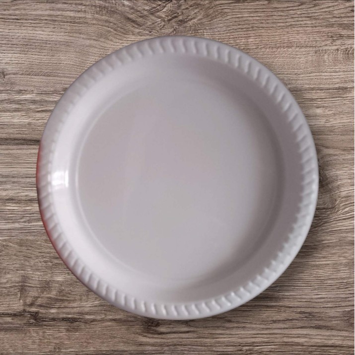 чиния 23 (кръгла, бяла, СРЕДНА-Ф23см), 12р/пакет