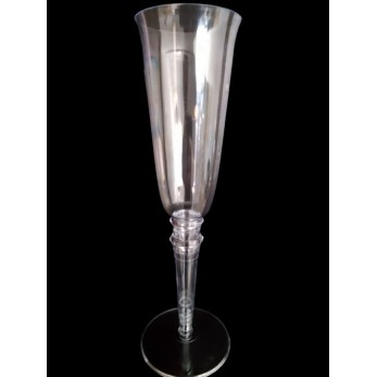 чаши коктейл  Шампанско високи и тънки с прозрачно столче h205mm x 6mm,6бр.пак, 48пак/каш