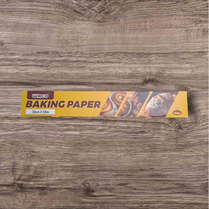 хартия за печене на ролка-КУТИЯ двойно промазана 38см х 50метра