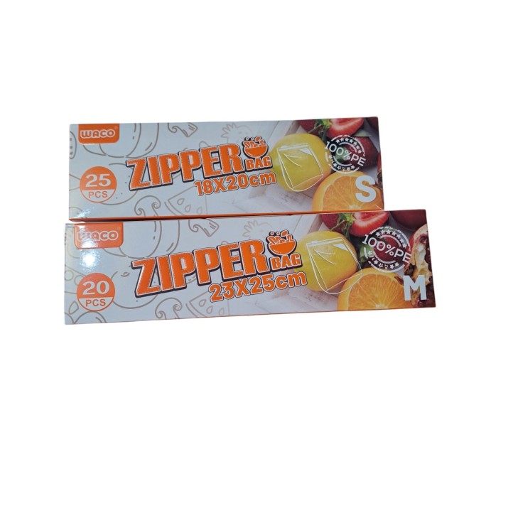 плик цип  за зеленчуци  в кутия 23х25см (2kg-М) Waco, 20бр/кутия