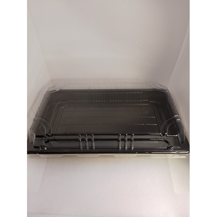 Суши кутия 223х135х48мм,модел XYW07, черно дъно с прозрачен капак