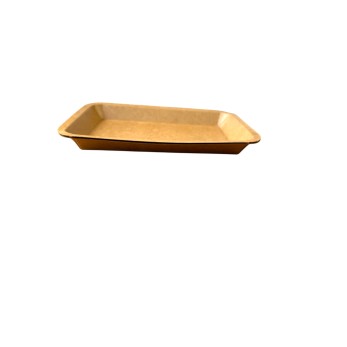 тарелка картонена KRAFT малка 17х12.5х1.6см, 50бр/пакет