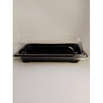 Суши кутия 160х90х43мм, черно дъно с прозачен капак Суши кутия 160х90х43мм, черно дъно с прозачен капак