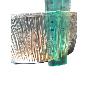 алум.съд - форма кръг голям D 25см H 7см , 125бройки в пакет.