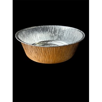 алум.съд - форма кръг голям D 25см H 7см , 125бройки в пакет.