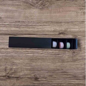 кутия за бонбони черна картонена 20.5х5.2х5.3см кутия за бонбони черна картонена 20.5х5.2х5.3см