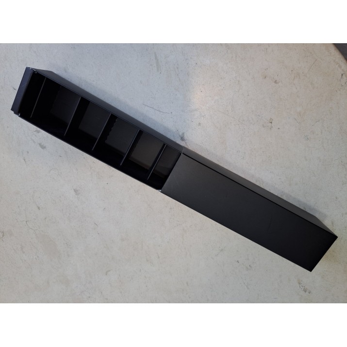 кутия за бонбони черна картонена 20.5х5.2х5.3см