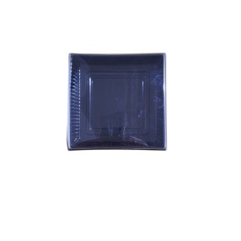 кутия за сладки черна Enjoy с прозрачен капак 14.5х14.5х5.4см,50бройки в пакет.