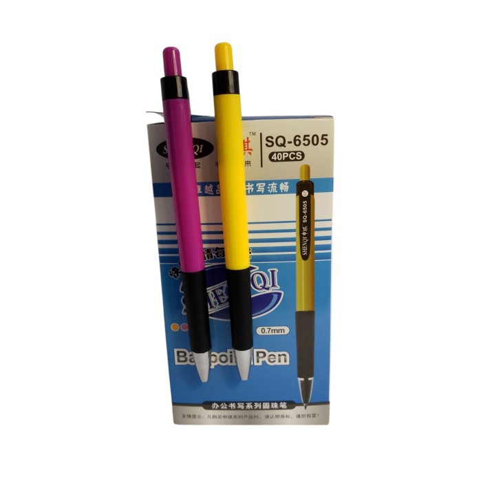 Химикалки цветни с копче 40бройки в кутия