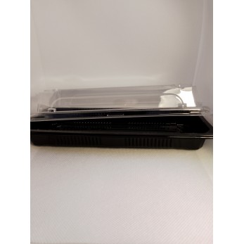 Суши кутия 218х90х43мм, черно дъно с прозрачен капак Суши кутия 218х90х43мм, черно дъно с прозрачен капак