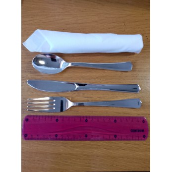 Сет от СРЕБРО вилица, лъжица, нож и салфетка, 12бройки в кутия Сет от СРЕБРО вилица, лъжица, нож и салфетка, 12бройки в кутия