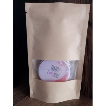 Хартиен плик кафяв с Цип  Прозорец кафяв 12х20+4см