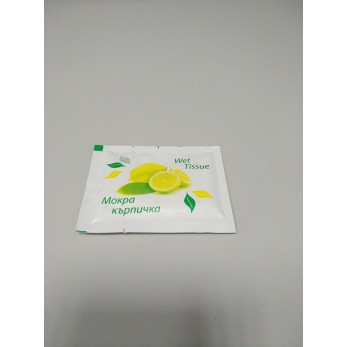 Кърпички лимон индивидуално опаковани (500бройки в пакет)
