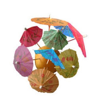 Коктейлни украси за мелби: чадърчета 
